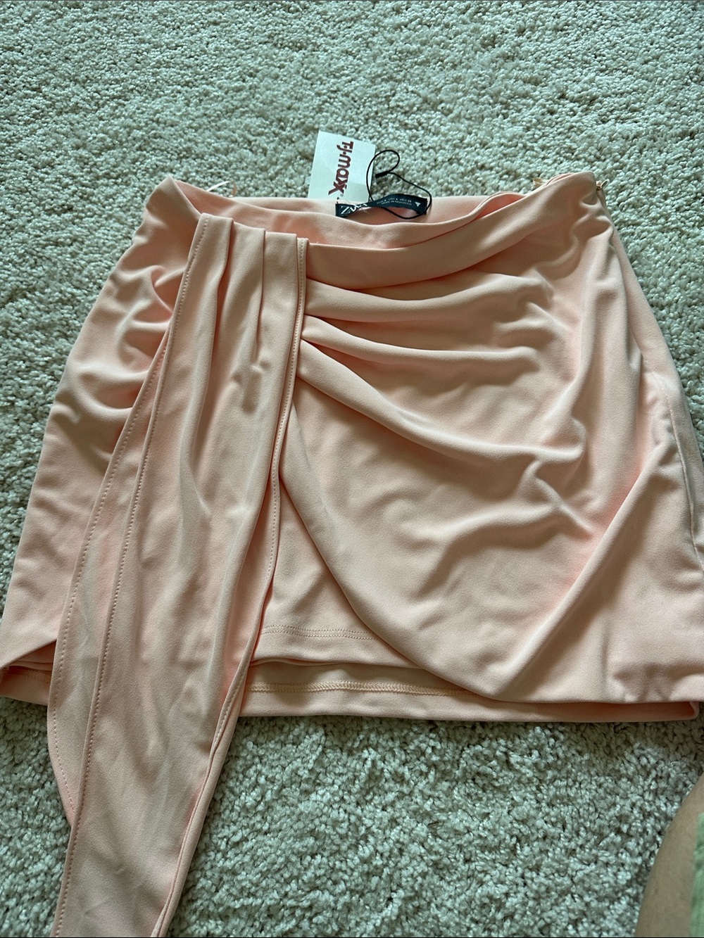 Women’s Draped Mini Skirt - Blush Pink Zara small - Picture 1 of 2